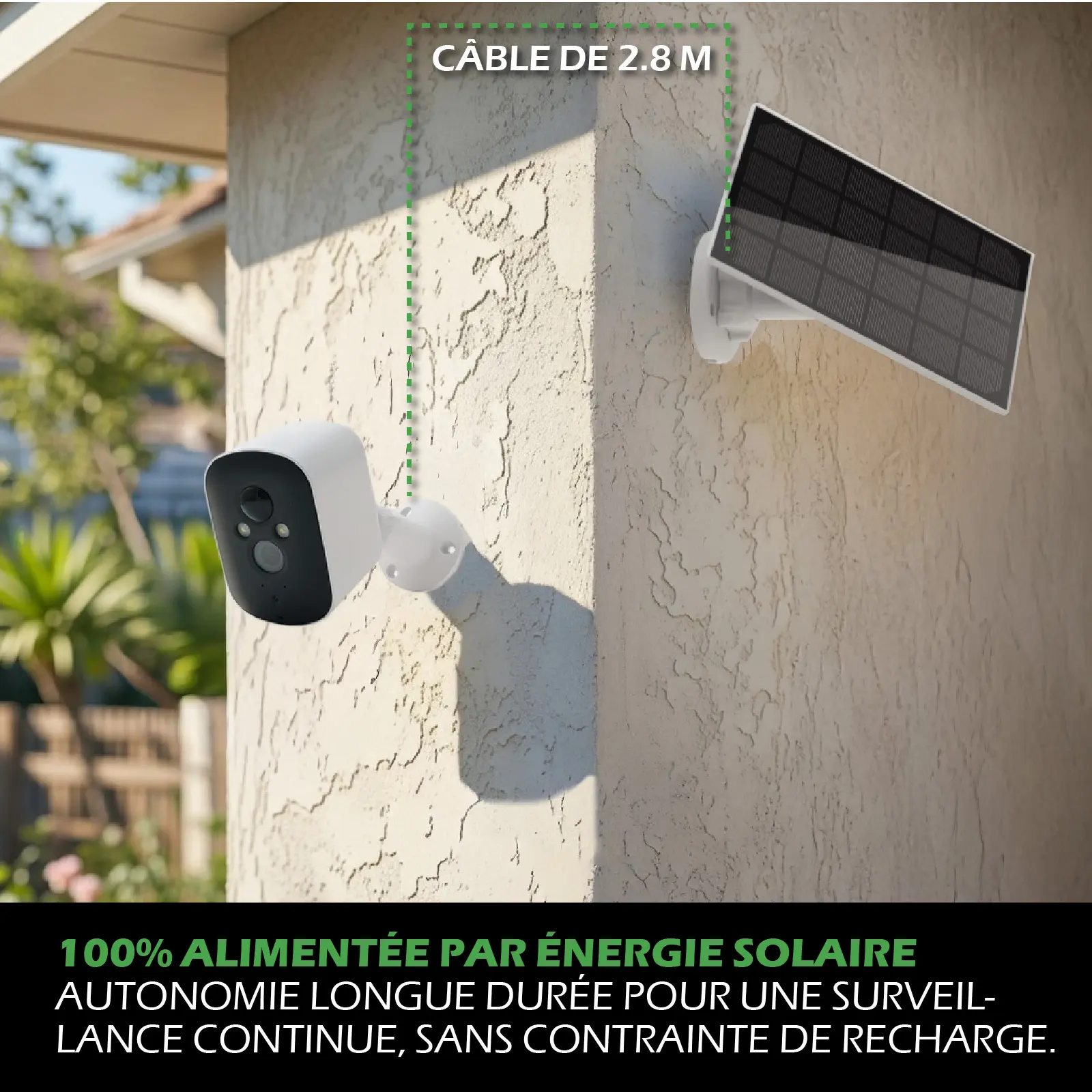Caméra IP Extérieure Ultra HD 2K+ 4MP - 100% Solaire - WiFi DualBand - IP65 – Image 3