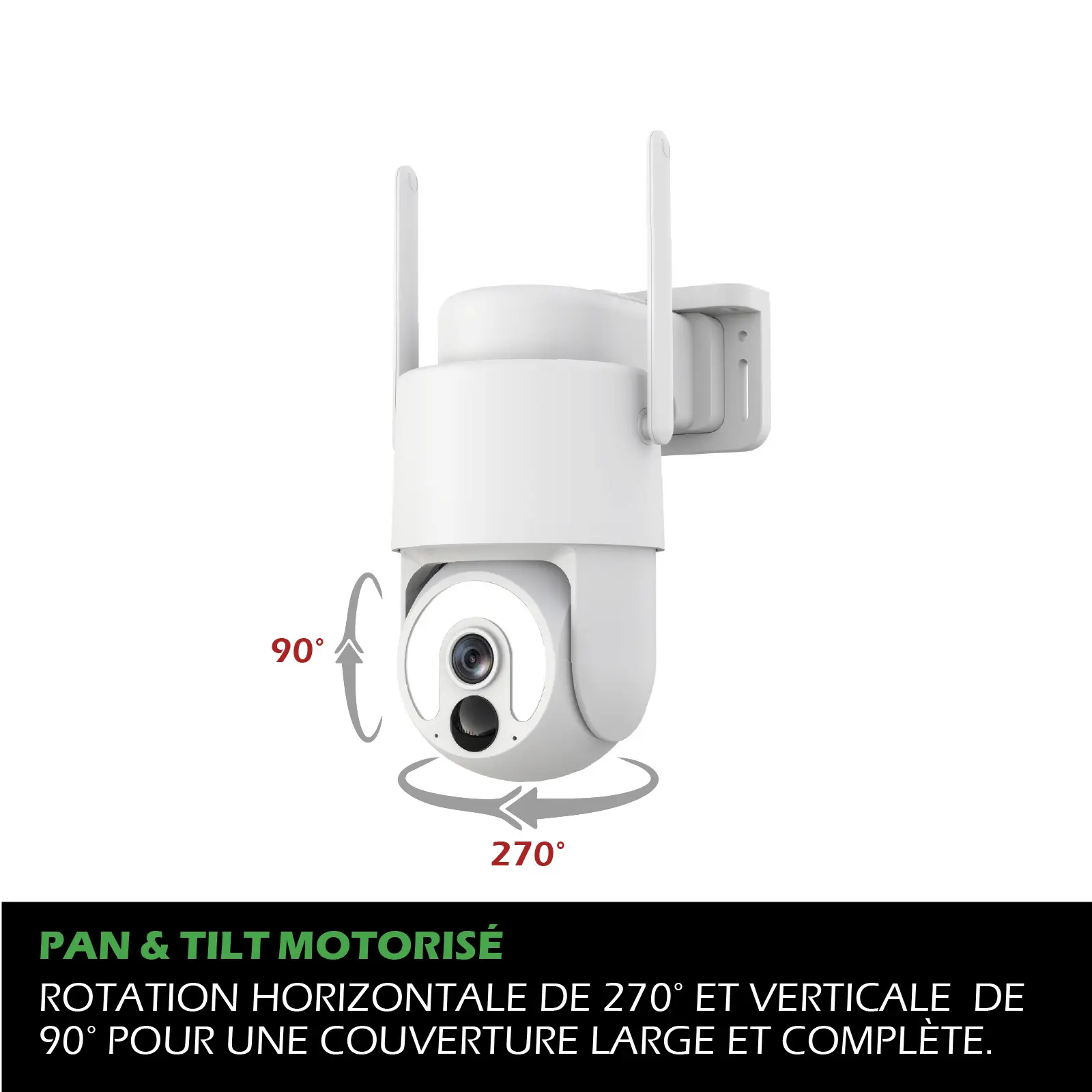 Caméra IP Motorisée Extérieure Ultra HD 3K+ 6MP - 100% Solaire - WiFi 6 - Batterie 9000 mAh - IP65 – Image 7