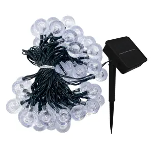 Guirlande Lumineuse Solaire - 50 LED Blanc Chaud 3000K - 7 mètres - 8 Modes d’Éclairage - Autonomie 8 h - IP44