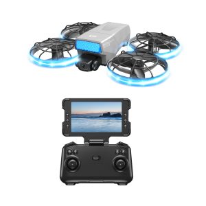 Drone Mini - 480P natif, 8K/IA - Figures 360° - Moteurs brushless - Pliable, avec Télécommande Ecran 4,3"